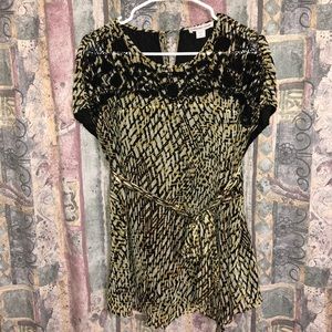 Coldwater Creek Blouse with self belt, Sz M(10-12)